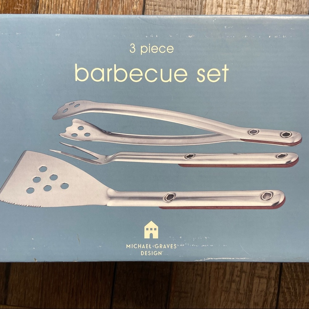 Michael Graves 3 Piece Barbecue BBQ Tool Set New in Packo